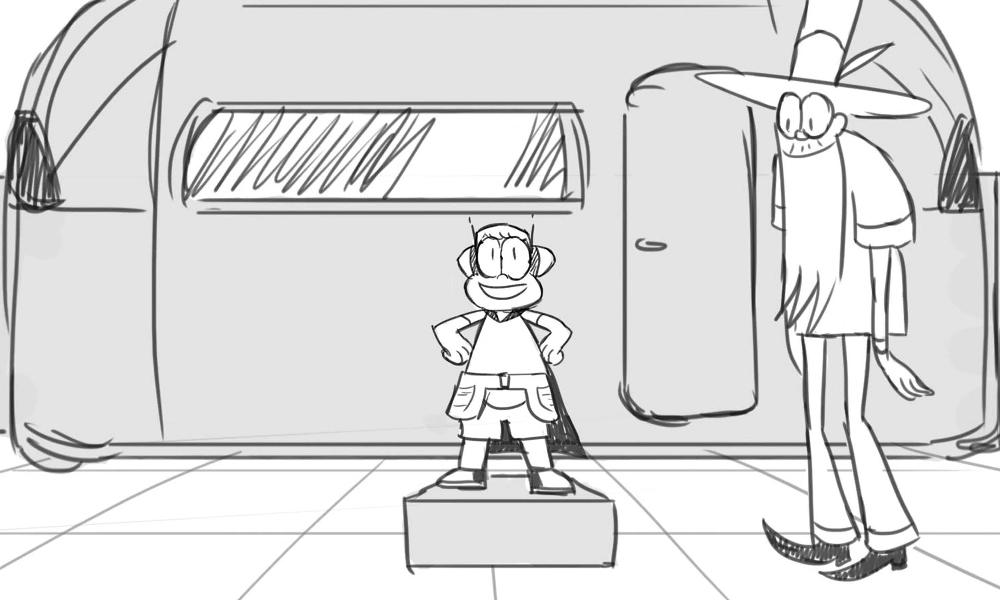 picture from Kid Cosmic storyboard