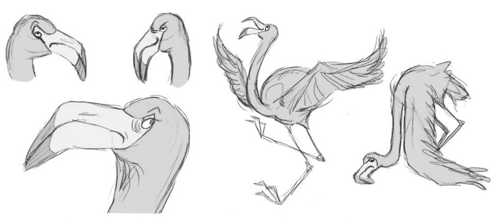 flamingo sketches